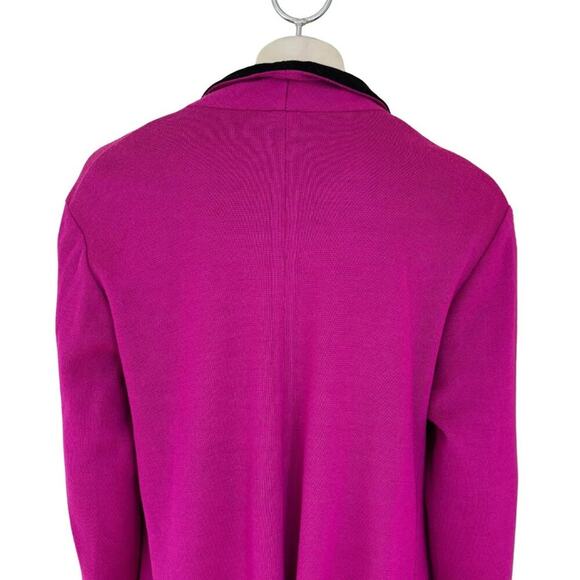 VTG OUTLANDER Artsy Long Line Open Cardigan  Sweater Coat  Fuchsia Pink  SZ M - Picture 5 of 9